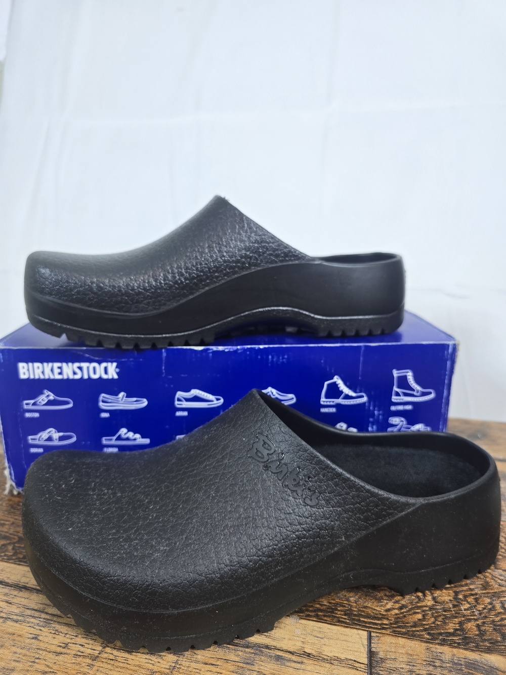 Birkenstock Unisex Super Birki Black Slip On Clog Size 9 - Picture 4 of 16